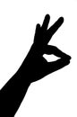 Hand gesture silhouette