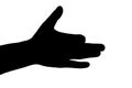 Hand gesture silhouette Royalty Free Stock Photo