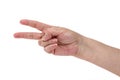 Hand gesture -two Royalty Free Stock Photo