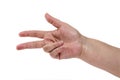 Hand gesture -wolf Royalty Free Stock Photo