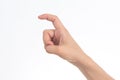 Hand gestures compared to Numbers on white background