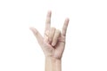 Hand gestures i love you You sign Royalty Free Stock Photo