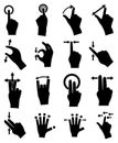 Hand gestures icons set Royalty Free Stock Photo