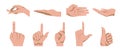 Hand gestures, take or give, thumb up, vector