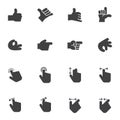 Hand gestures vector icons set Royalty Free Stock Photo