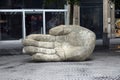 Hand of the giant Druon Antigoon in Antwerp Royalty Free Stock Photo