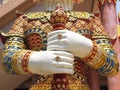 Hand giant statue at Wat Sa kla ,Thailand