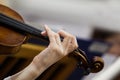 Hand girl playing the violin Royalty Free Stock Photo