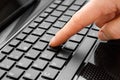Hand of girl typing on keyboard. Royalty Free Stock Photo