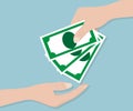 Hand Give Money, Business Concept Royalty Free Stock Photo
