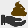 Hand Give Shit Raster Icon Illustration Royalty Free Stock Photo