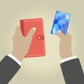 Hand giving credit card Royalty Free Stock Photo