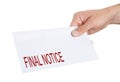 Hand giving an envelope Royalty Free Stock Photo