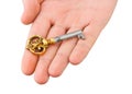 Hand giving key Royalty Free Stock Photo