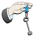Hand giving key. Royalty Free Stock Photo