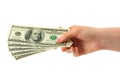 Hand giving money Royalty Free Stock Photo