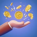 hand giving money for investment in the future Generative AI Royalty Free Stock Photo