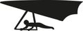Hand glider silhouette Royalty Free Stock Photo