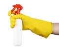 In hand in glove spray for washing Royalty Free Stock Photo
