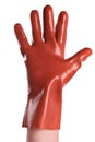 Hand with glove