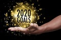 Hand with goals 2020 Royalty Free Stock Photo