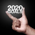 Hand with goals 2020 Royalty Free Stock Photo