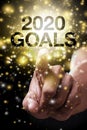 Hand with goals 2020 Royalty Free Stock Photo