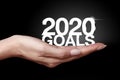 Hand with goals 2020 Royalty Free Stock Photo