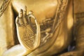 Hand of golden Buddha Royalty Free Stock Photo