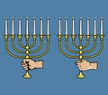 Hand Grab Jewish Candle Stick