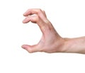 Hand in grabbing position Royalty Free Stock Photo