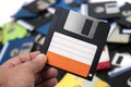 hand with floppy disk Royalty Free Stock Photo