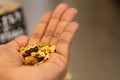 Hand of Granola Royalty Free Stock Photo