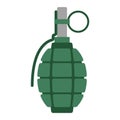 Hand grenade bomb explosion weapons vector illustration