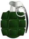 Hand grenade illustration isolated on white background Royalty Free Stock Photo