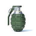 Hand grenade isolated on white background, 3d rendering Royalty Free Stock Photo