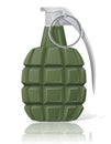 Hand grenade vector illustration Royalty Free Stock Photo