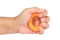 Hand with Grip Ring rubber Exerciser Finger Royalty Free Stock Photo