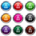 Hand grip trainer set 9 collection Royalty Free Stock Photo