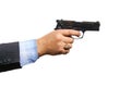 A hand with a gun Royalty Free Stock Photo