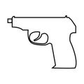 Hand gun black color icon . Royalty Free Stock Photo