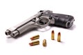 Hand Gun and bullets Royalty Free Stock Photo