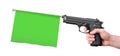 Hand gun with flag Royalty Free Stock Photo
