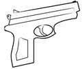 Hand gun outline