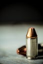 Hand Gun Pistol Ammunition Bullets Royalty Free Stock Photo
