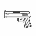 Hand Gun, Pistol, Glock Outline Vector