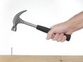 Hand with hammer Royalty Free Stock Photo