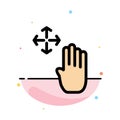 Hand, Hand Cursor, Up, Hold Abstract Flat Color Icon Template
