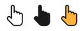 Hand. Hands icons. Cursor click collection. Hand vector icons. Cursor computer mouses, isolated on transparent background.