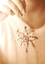 Hand Hanging Star Ornament Royalty Free Stock Photo